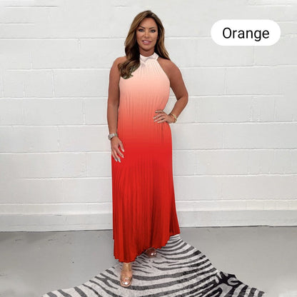 💃 Hot Sale 62% off- Gradient Pleated Sleeveless Dress💖