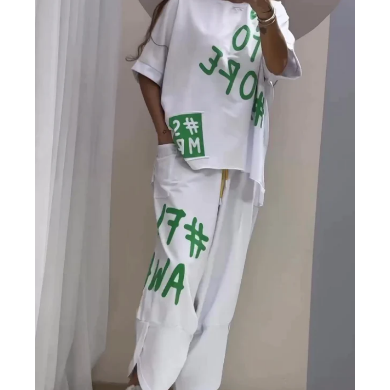 ✨New Arrival✨Women’s Casual Loose Fit Two-Piece T-Shirt & Pants Set
