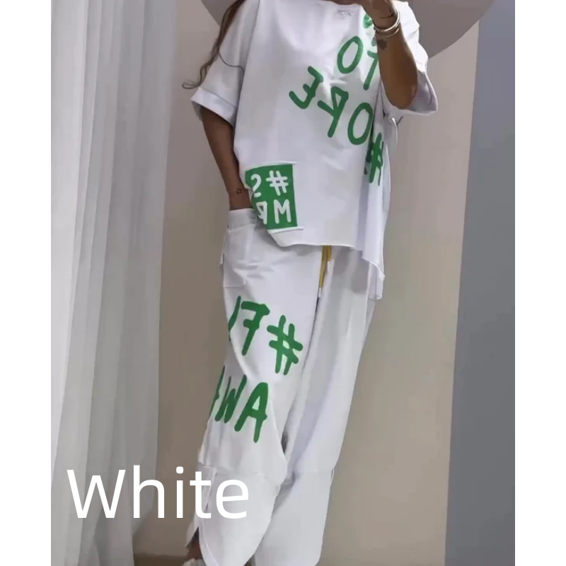 ✨New Arrival✨Women’s Casual Loose Fit Two-Piece T-Shirt & Pants Set