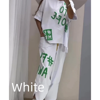 ✨New Arrival✨Women’s Casual Loose Fit Two-Piece T-Shirt & Pants Set