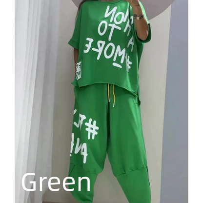 ✨New Arrival✨Women’s Casual Loose Fit Two-Piece T-Shirt & Pants Set