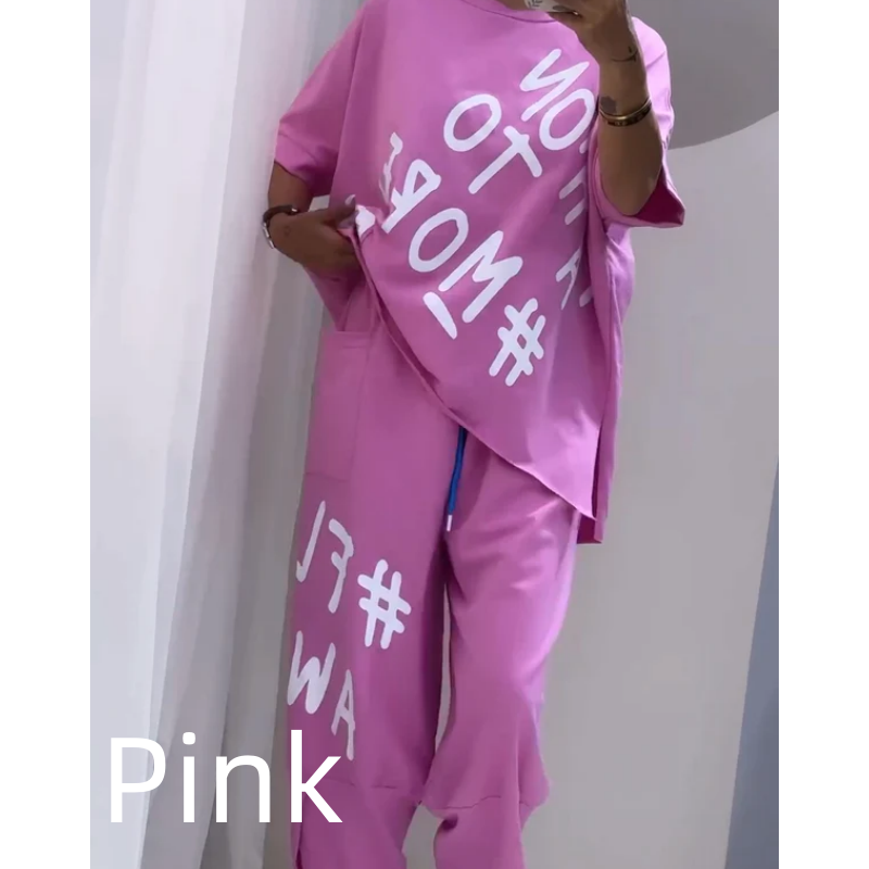 ✨New Arrival✨Women’s Casual Loose Fit Two-Piece T-Shirt & Pants Set