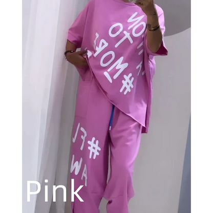 ✨New Arrival✨Women’s Casual Loose Fit Two-Piece T-Shirt & Pants Set