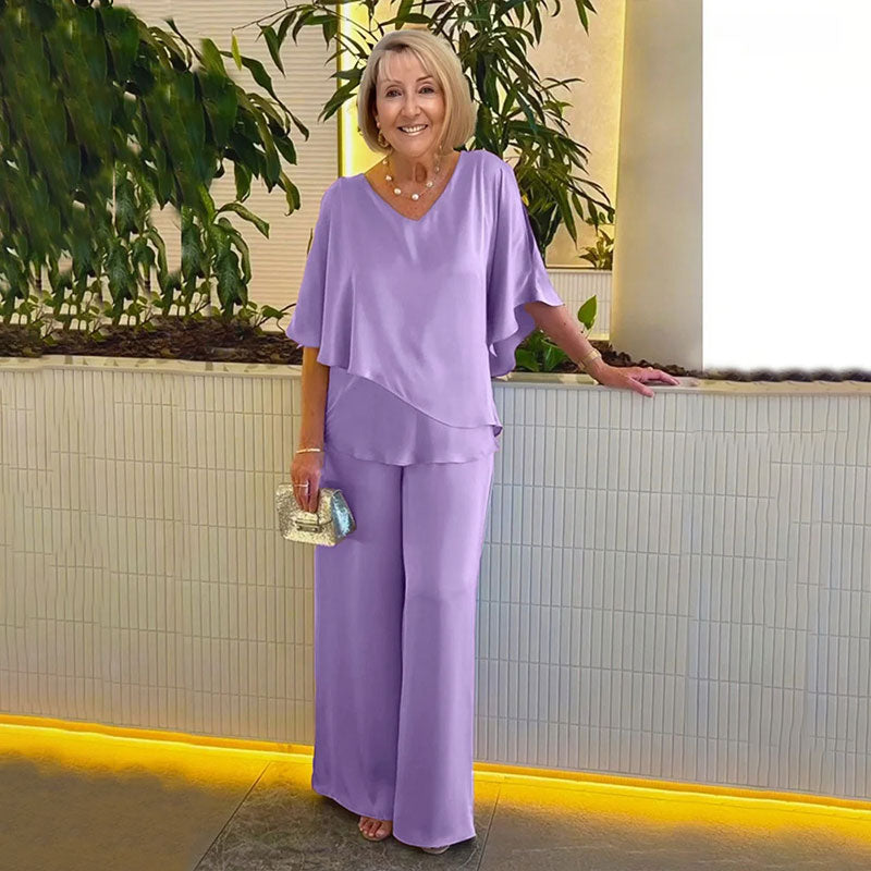 💥BESTSELLER 54% KORTING🌷Plus Size Dubbellaagse 2-delige set