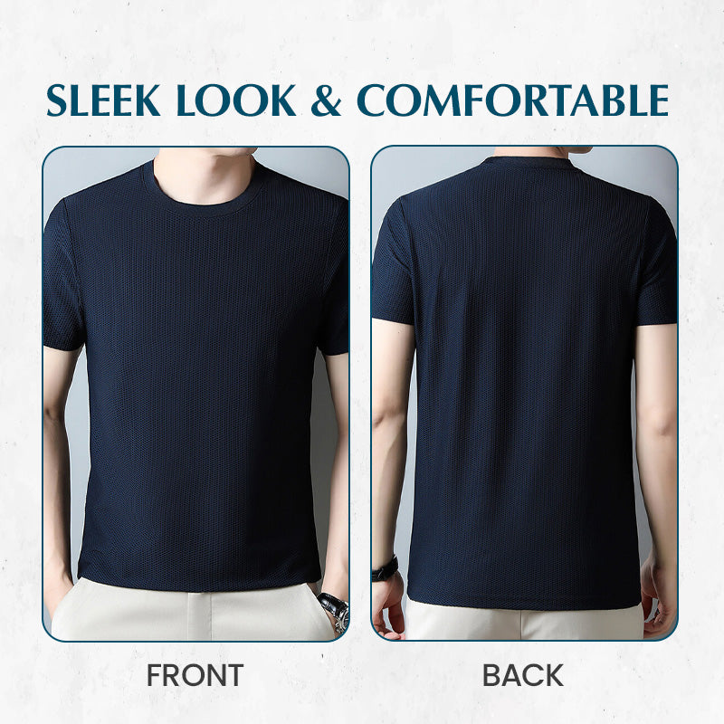 🔥Summer clearance promotion 🔥 Breathable solid color short sleeved waffle T-shirt