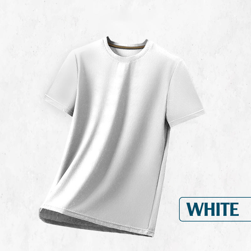 🔥Summer clearance promotion 🔥 Breathable solid color short sleeved waffle T-shirt