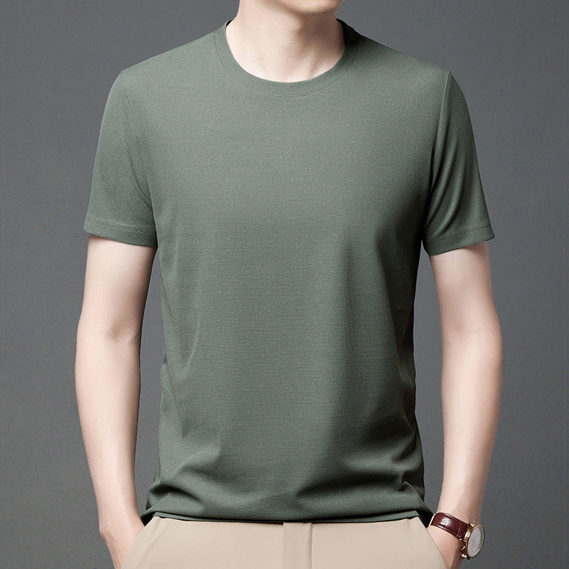 🔥Summer clearance promotion 🔥 Breathable solid color short sleeved waffle T-shirt