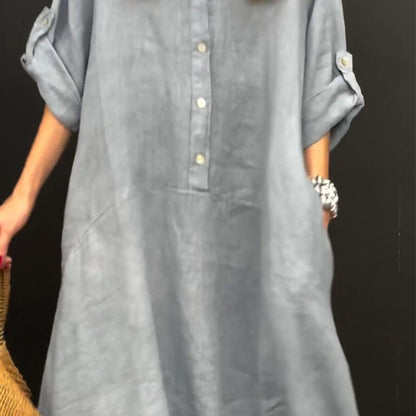 🔥52% OFF💕🦋Summery maxi dress made from a cotton-linen blend👚
