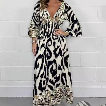 🦋Breathable Fashion V-Neck A-Line Long Dress🔥Hot Sale - 61% OFF🔥