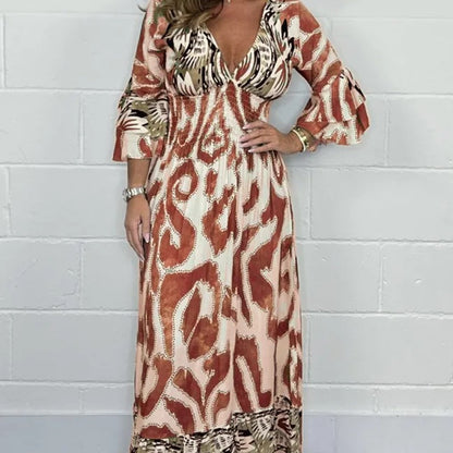 🦋Breathable Fashion V-Neck A-Line Long Dress🔥Hot Sale - 61% OFF🔥