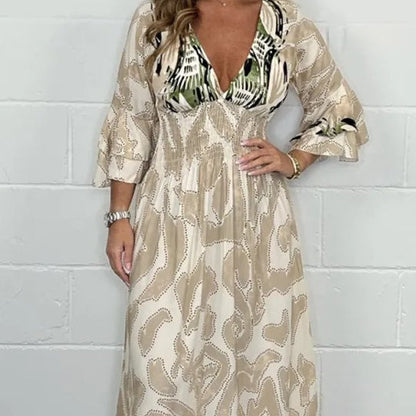 🦋Breathable Fashion V-Neck A-Line Long Dress🔥Hot Sale - 61% OFF🔥