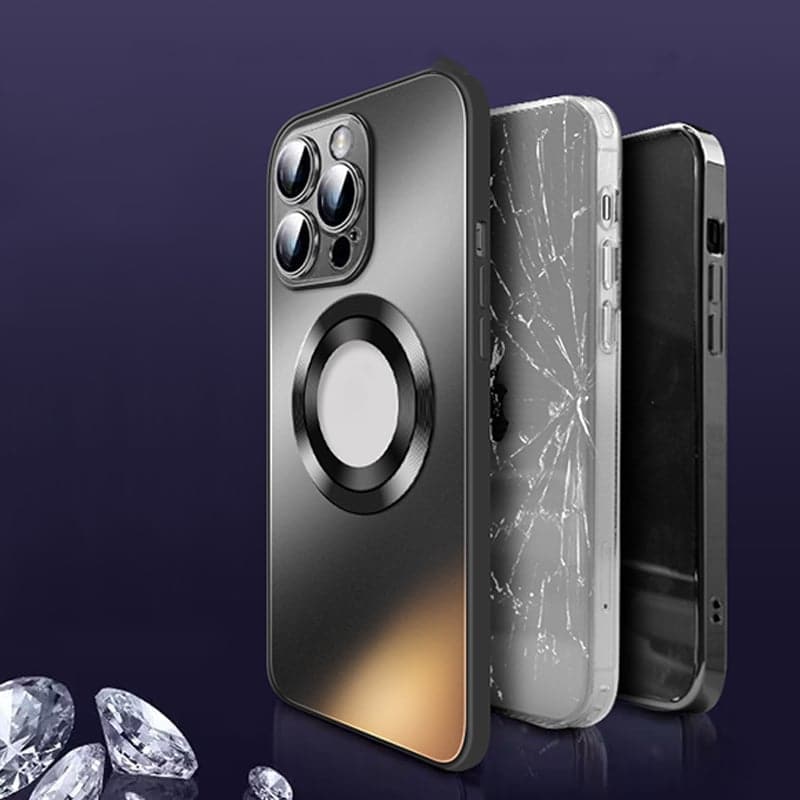 2024 NEW Magnetic AG Glass Frosted Case With Camera Lens Protector For iPhone 15 14 13