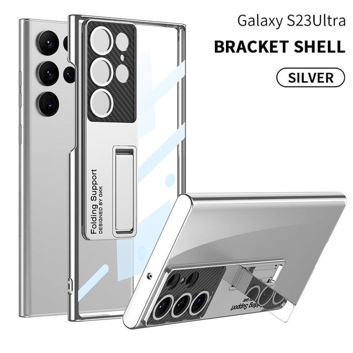 Transparent Plating Bracket Case Cover For Samsung Galaxy S23