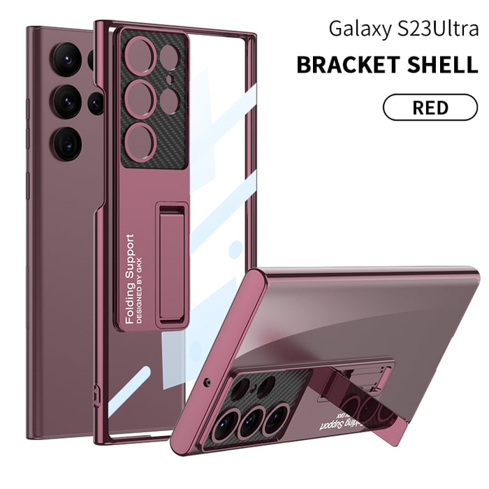 Transparent Plating Bracket Case Cover For Samsung Galaxy S23