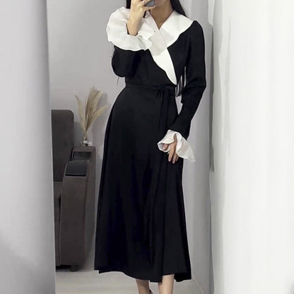 🔥HOT Sale🔥Fashion Tie Waist Dress with Ruffled Sleeves（50% OFF）
