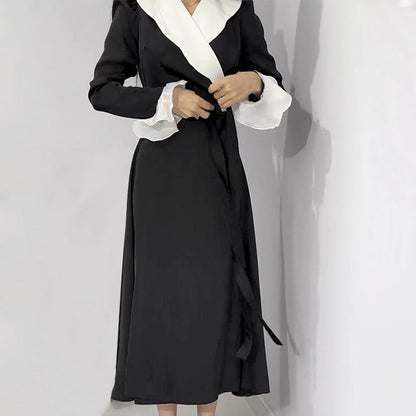🔥HOT Sale🔥Fashion Tie Waist Dress with Ruffled Sleeves（50% OFF）