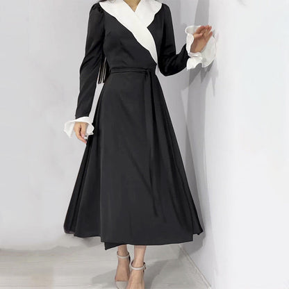 🔥HOT Sale🔥Fashion Tie Waist Dress with Ruffled Sleeves（50% OFF）