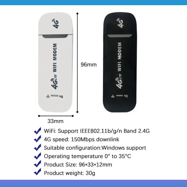 ⏳Beperkte uitverkoop 57% KORTING🌸4G LTE Router Draadloze USB Mobiele Breedband 150Mbps Draadloze Netwerkkaart Adapter