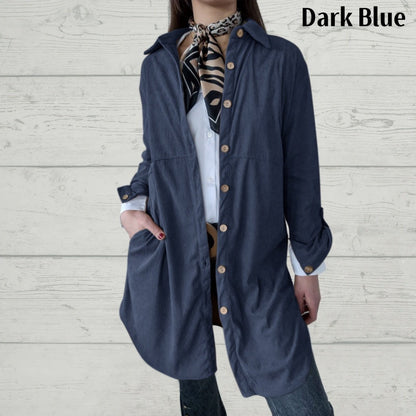 🔥Hot Sale🔥Women's Lapel Soft Long-Sleeve Button Down Coat