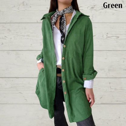 🔥Hot Sale🔥Women's Lapel Soft Long-Sleeve Button Down Coat
