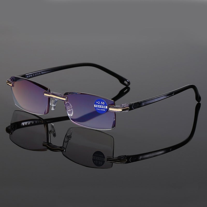 ✨Zafiro de alta dureza ✨Gafas de lectura progresivas antiazules de doble uso para cerca y lejos