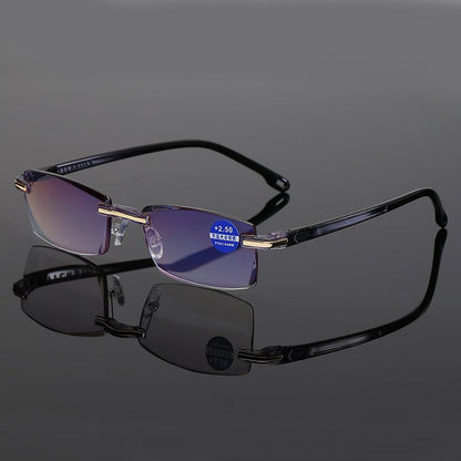 ✨Zafiro de alta dureza ✨Gafas de lectura progresivas antiazules de doble uso para cerca y lejos