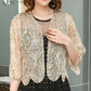 💥Clearance Sale💥-Women's Elegant Sequin 3/4 Sleeved Shrugs