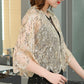 💥Clearance Sale💥-Women's Elegant Sequin 3/4 Sleeved Shrugs