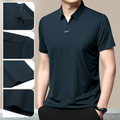 ✨New Arrival✨Men’s Casual Lapel Breathable Wrinkle-free T-shirt