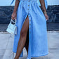 💕Free Shipping🌷Women's V-Neck Button Down Denim Dress