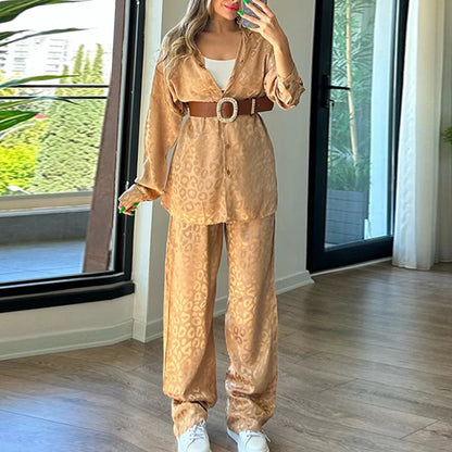 🍁Autumn New Releases🍁Women's Two-Piece Leopard Print Set