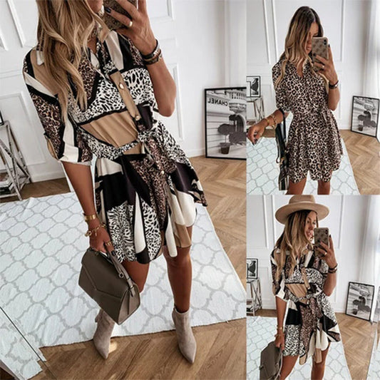 💕Fashionable print, sexy miniskirt, show your charming style!💕