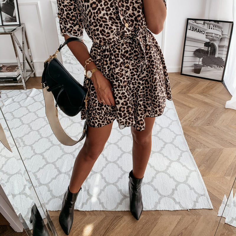 💕Fashionable print, sexy miniskirt, show your charming style!💕