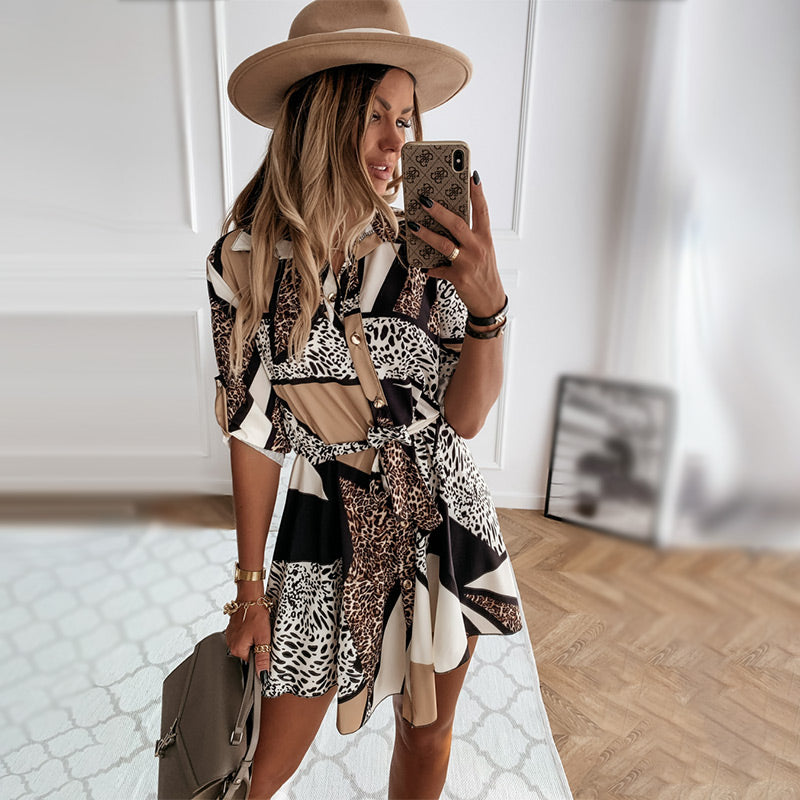 💕Fashionable print, sexy miniskirt, show your charming style!💕