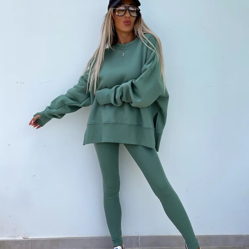 🌷Limited Time 48% OFF💞Women's Long Sleeve Sweatshirt and Leggings 2-piece Set
