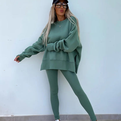 🌷Limited Time 48% OFF💞Women's Long Sleeve Sweatshirt and Leggings 2-piece Set