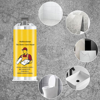 🧱 BUY 2 GET 1 FREE! ✨ Tile & Stone Crack Repair Kit - Professional-Grade Filler for Sealing Gaps, Waterproof & Color-Matching Formula 🛠️💧