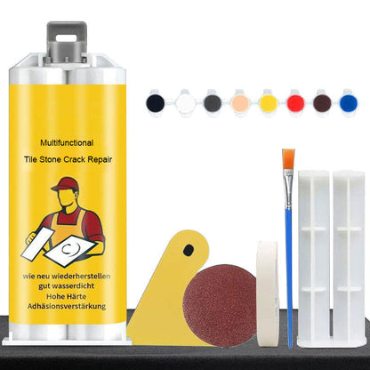 🧱 BUY 2 GET 1 FREE! ✨ Tile & Stone Crack Repair Kit - Professional-Grade Filler for Sealing Gaps, Waterproof & Color-Matching Formula 🛠️💧