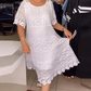 🔥HOT Sale🔥Solid Color Short Sleeve Lace Dress