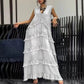 🌷Limited Time 74% OFF💞Fashion V-Neck Sleeveless Layered Ruffled Dress