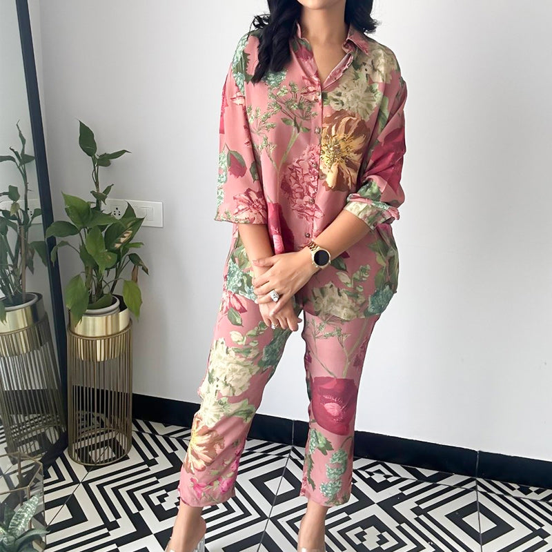 🌸42% off Autumn Suits🌸 Casual Floral Print Two-Piece Set