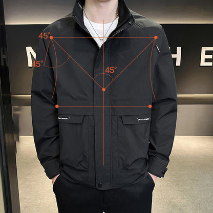 BEST SELLING 64%OFF--Men's Stylish Full Zip Jacket with Pockets