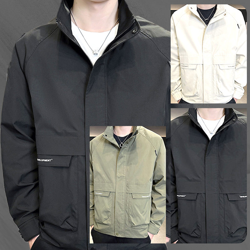 BEST SELLING 64%OFF--Men's Stylish Full Zip Jacket with Pockets