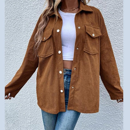 ✨New Arrival✨Women's Waffle Knit Button down Shirt Jacket