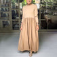💞Elegant Solid Color Round Neck A-line Pleated Dress