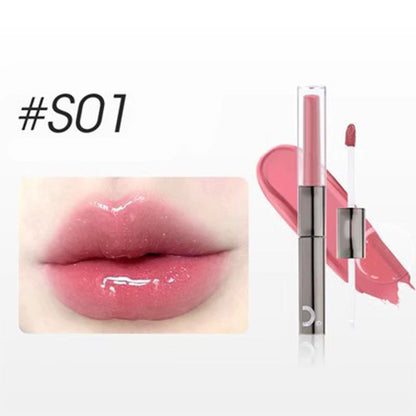 ✨2024 for Best 2 IN 1 Moisturizing Shimmer Waterproof Long Lasting Double Head Lipstick