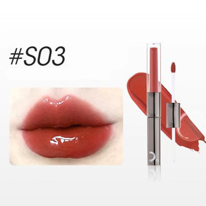 ✨2024 for Best 2 IN 1 Moisturizing Shimmer Waterproof Long Lasting Double Head Lipstick