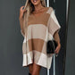 🌷Limited Time 56% OFF💞Women's Color Block Plaid Cape Loose Sweater