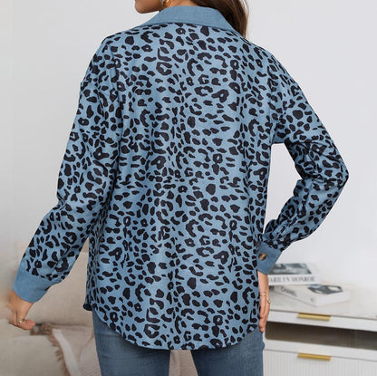 🔥Get 50% Off Today🔥Women's Leopard Print Button Long-sleeve Jacket