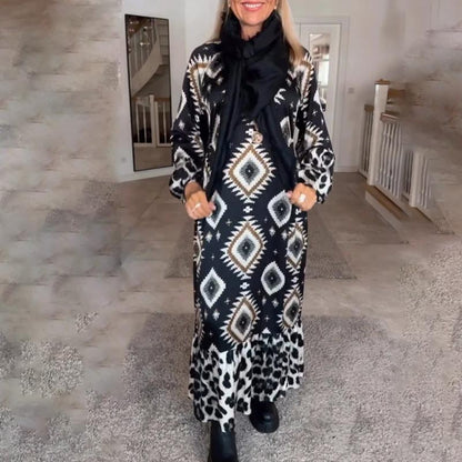 🌷Beperkte tijd 49% KORTING💞Bohemian Casual Print Lange Mouw Jurk voor Dames